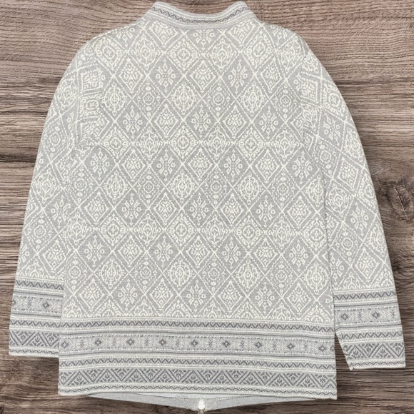 PENDLETON Sweater Jacket Womens Small 100% Merino Wool Zip Up Gray Slim Petite - Picture 3 of 6